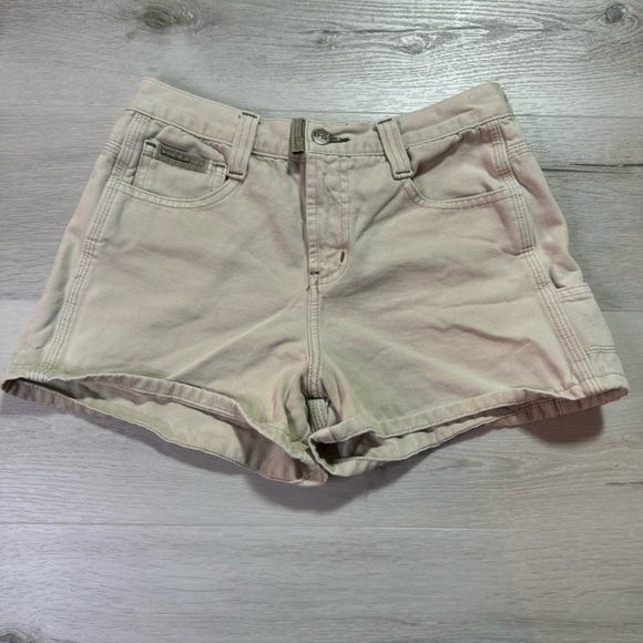 l.e.i. Workwear Khaki Utility Short Shorts Y2K, Size 1 - Picture 1 of 11